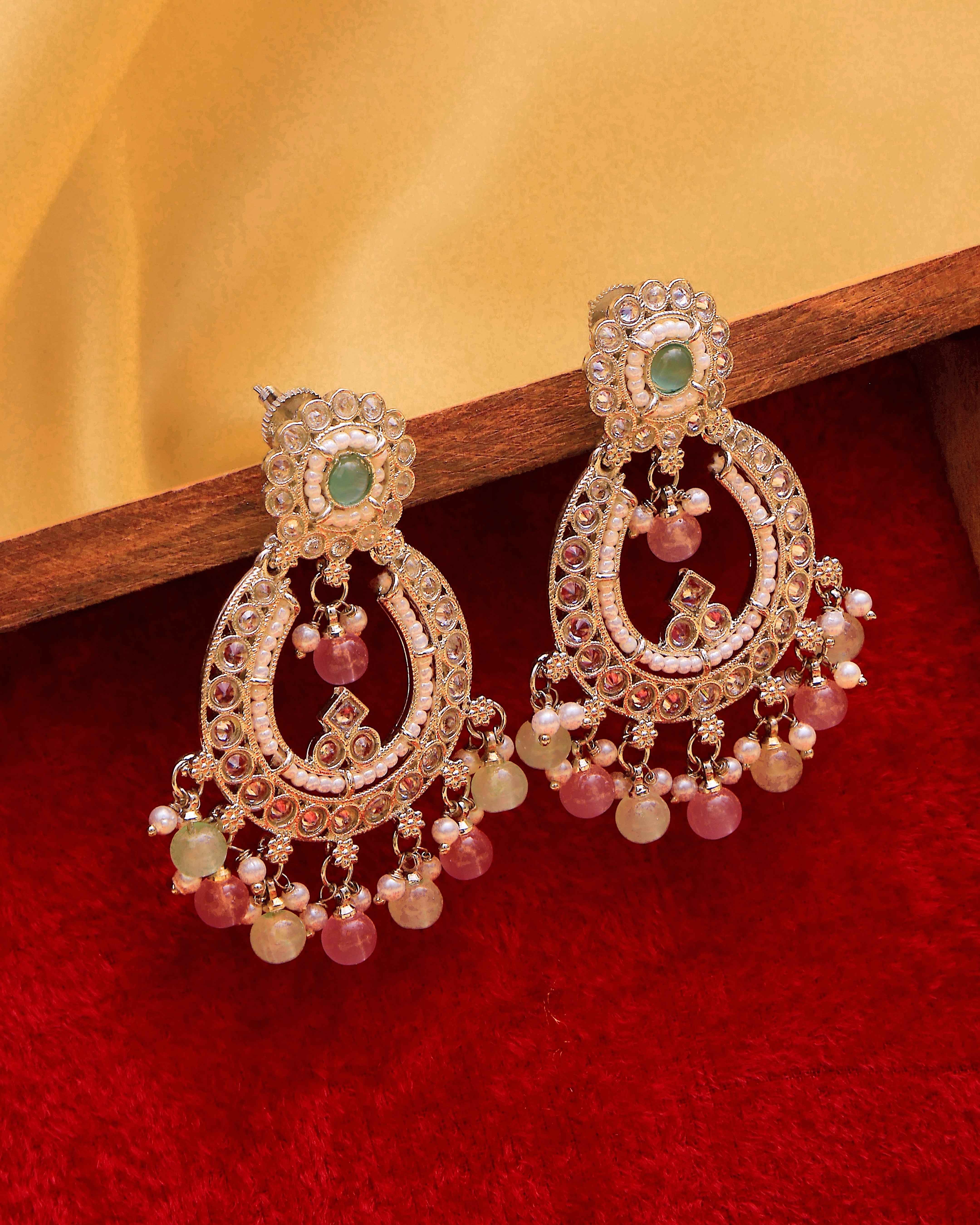 Inaya Rosé Chand Earrings