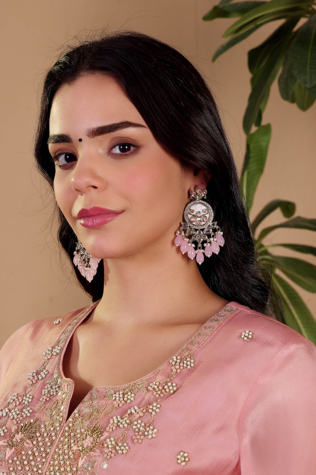 Pink Aura Royale Earrings - Pabeena