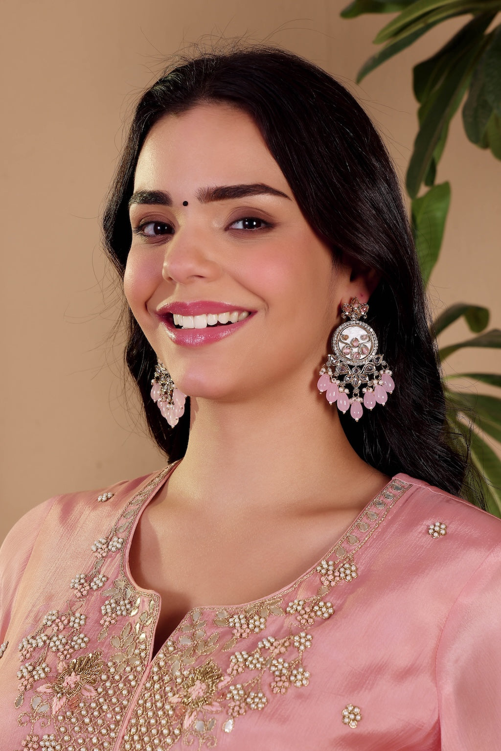 Pink Aura Royale Earrings - Pabeena