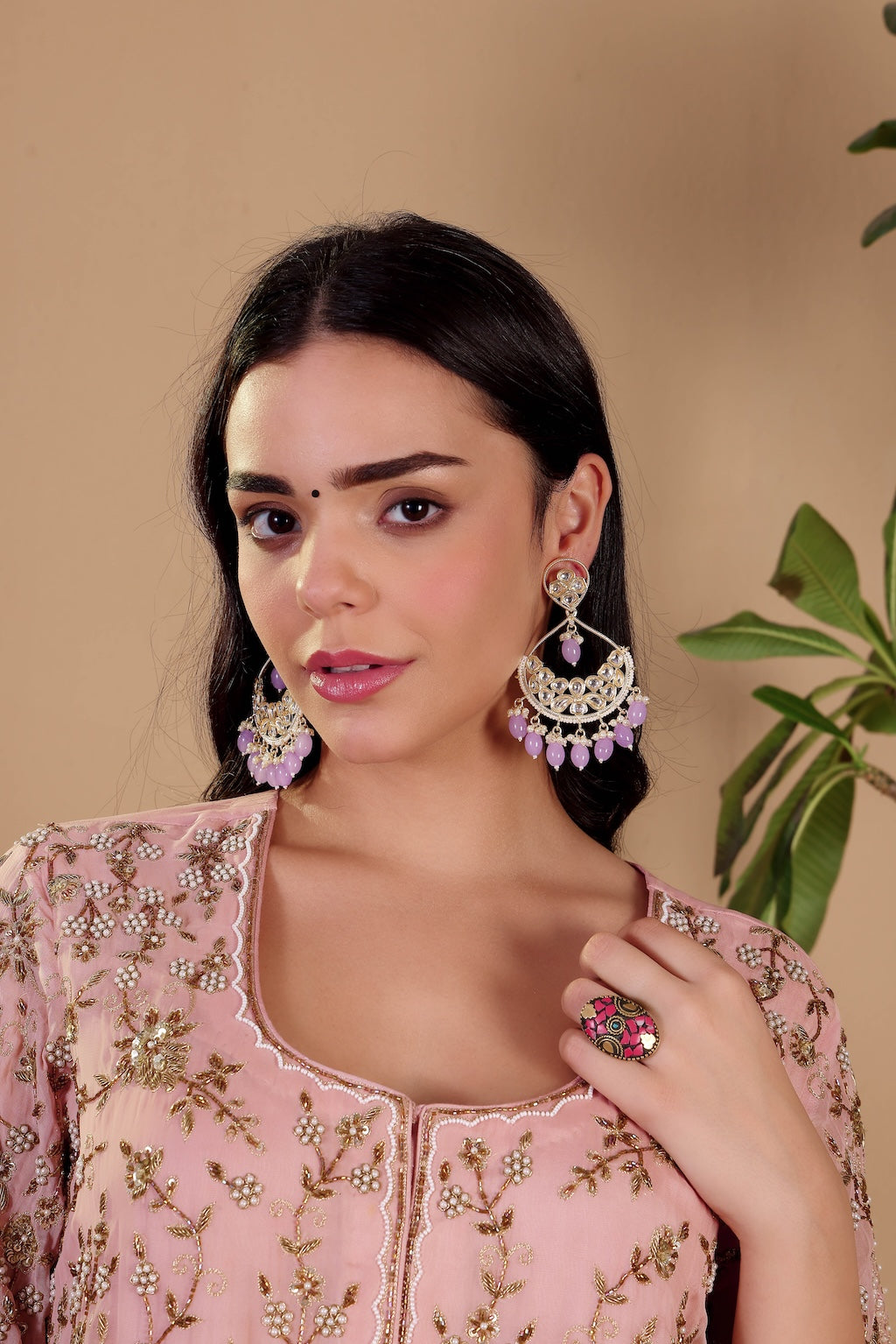 Lavender Moonfall Earrings - Pabeena