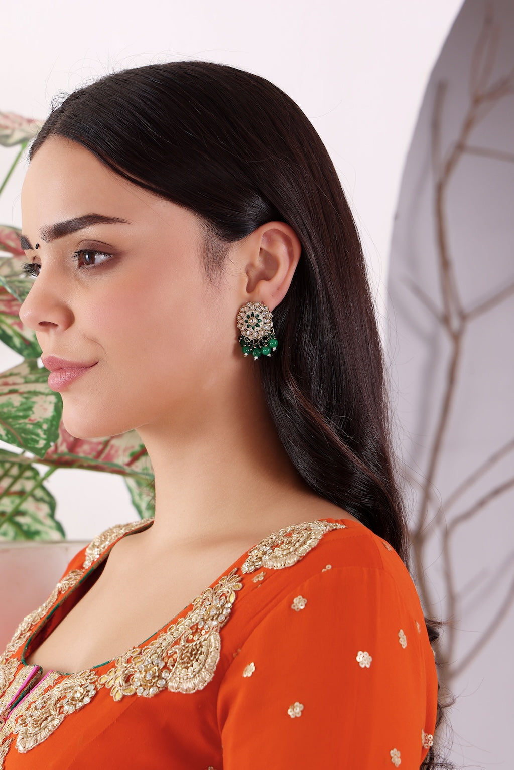 Pachha Gul Mandala Earrings - Pabeena