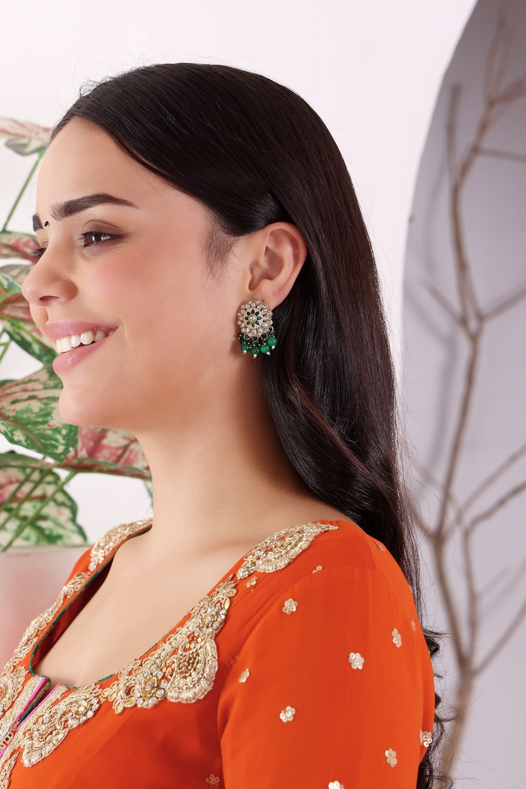 Pachha Gul Mandala Earrings - Pabeena