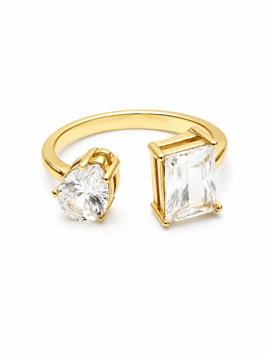 Luna Twin Ring – Gold Plated Double Band Ring for Women – Pabeena