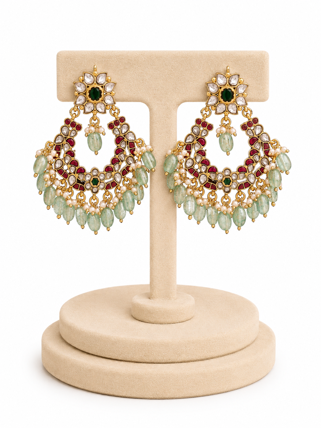 Zahra Dewdrop Chandbalis - Pabeena