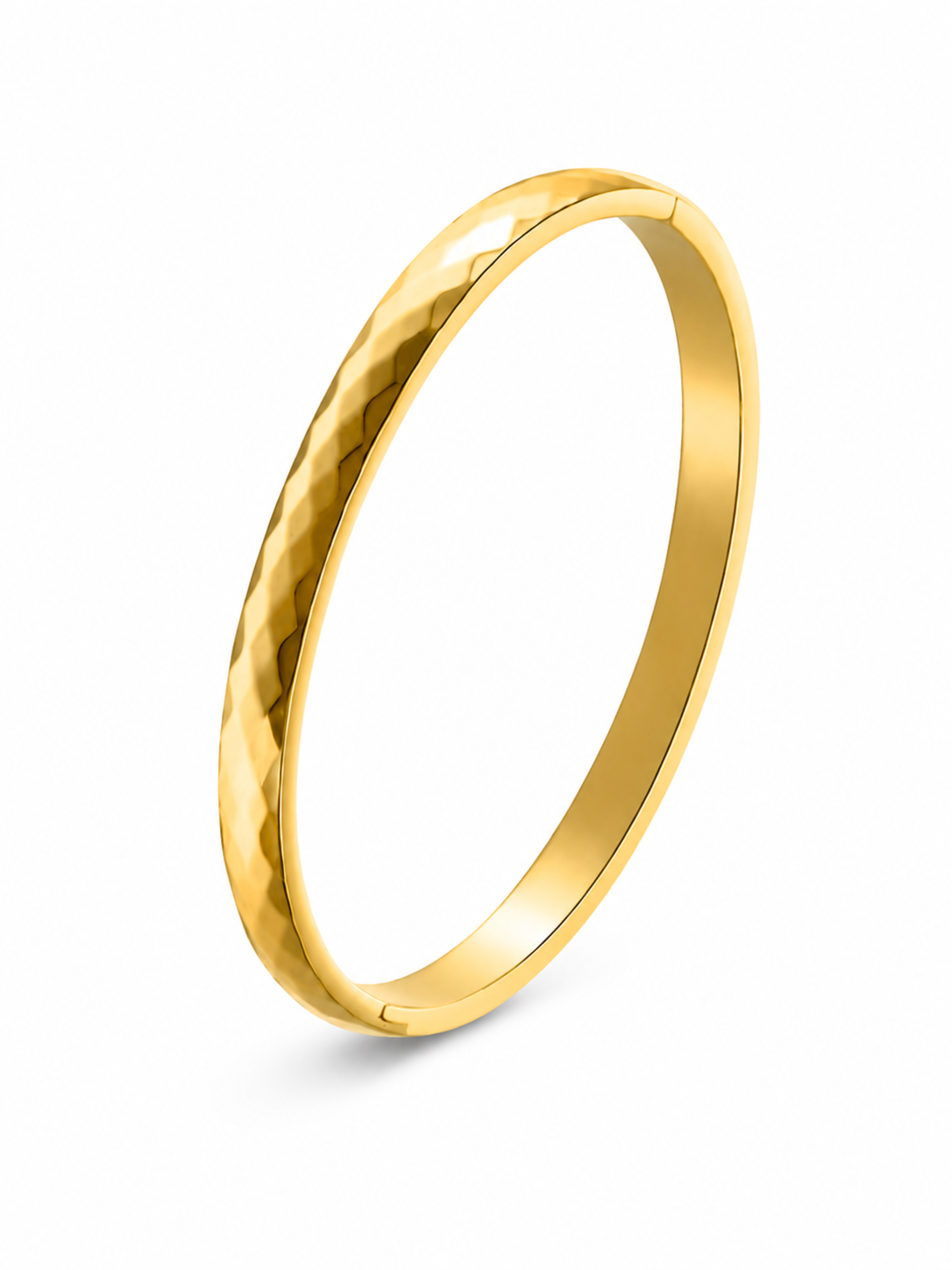 Aurora Facet Bangle – Gold Plated Faceted Bangle for Women – Pabeena