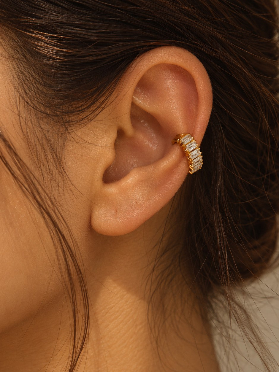 Baguette Arc Ear Cuff – worn on the ear – Pabeena