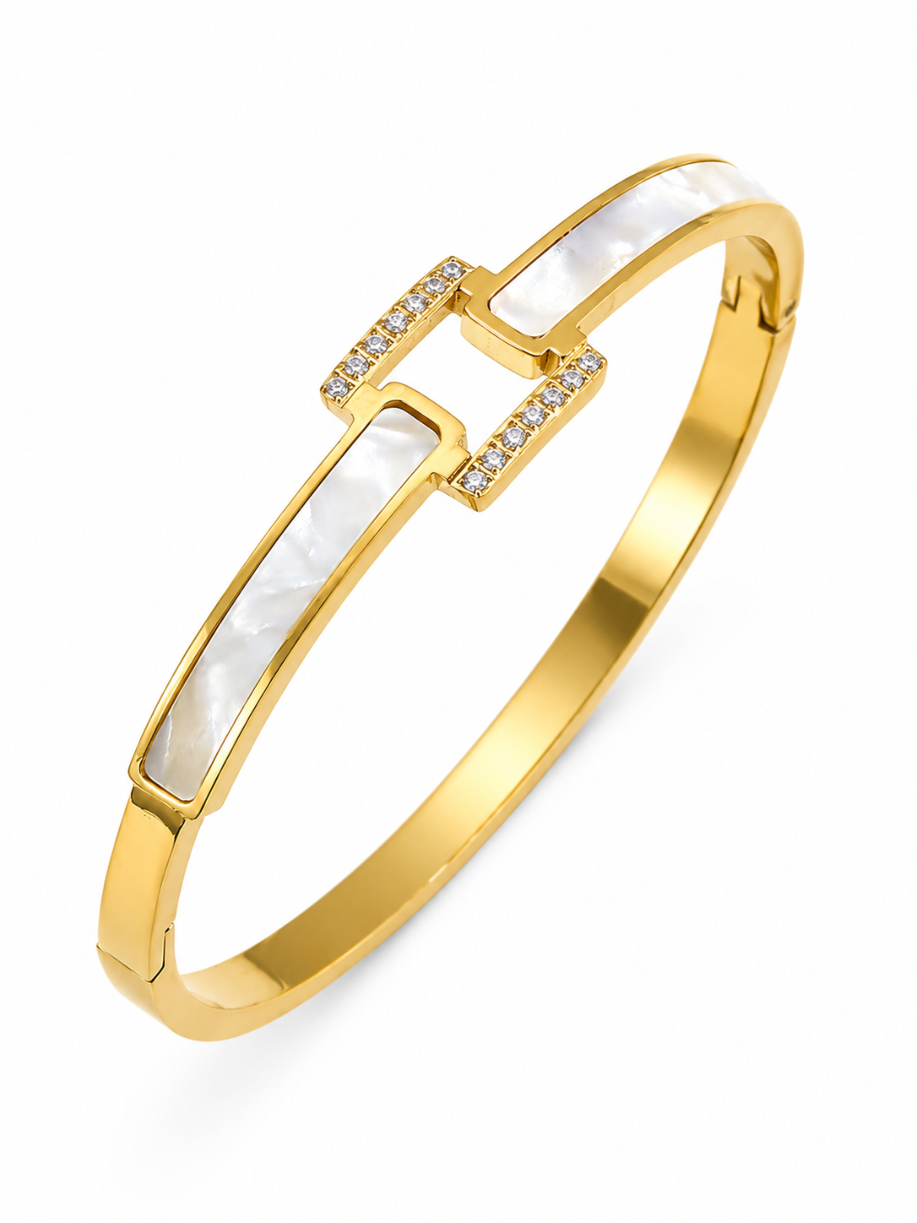 Aurora Pearl Luxe Bangle – Gold Plated Pearl Bangle for Women – Pabeena