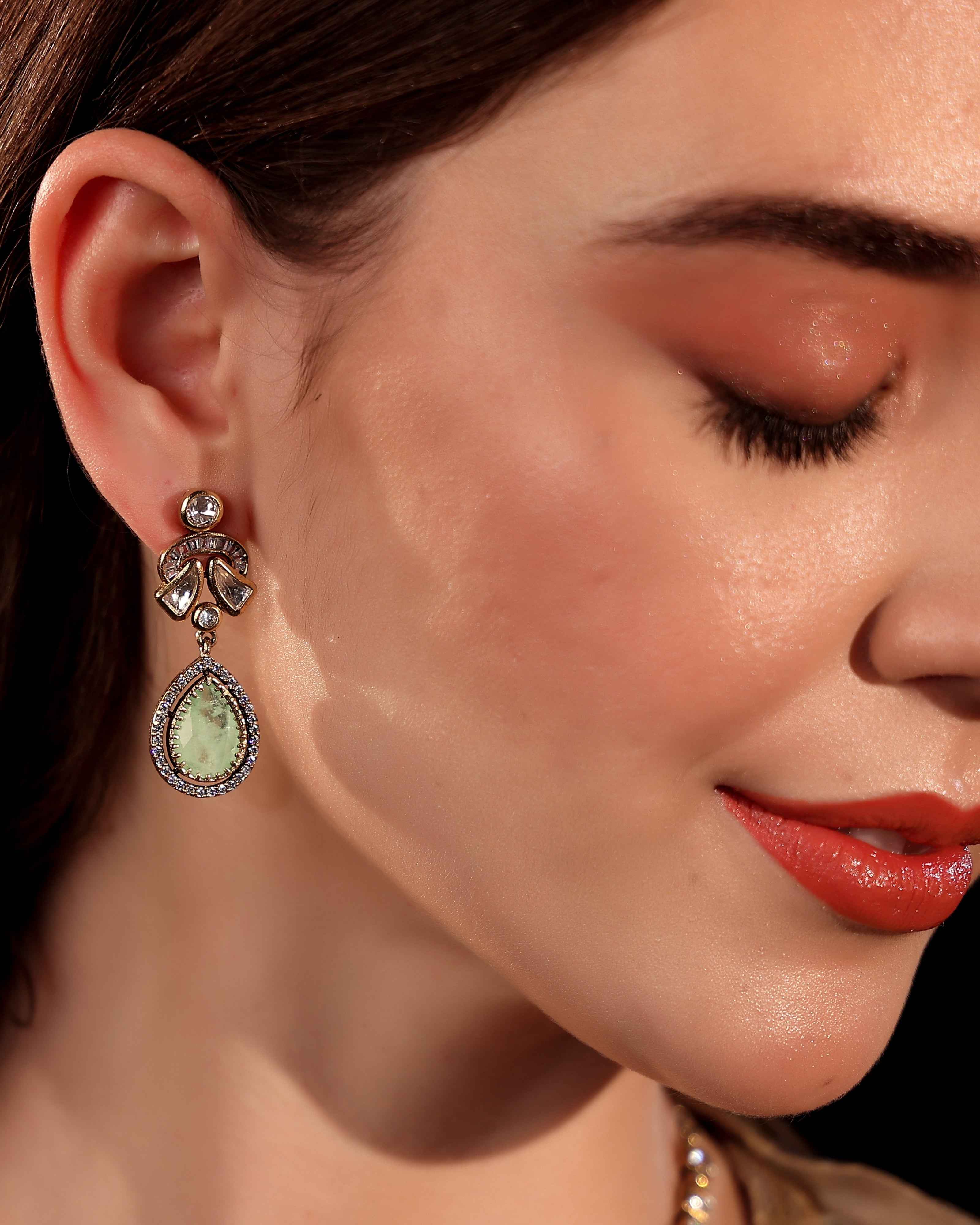 Emerald Muse Moissanite Drop Set