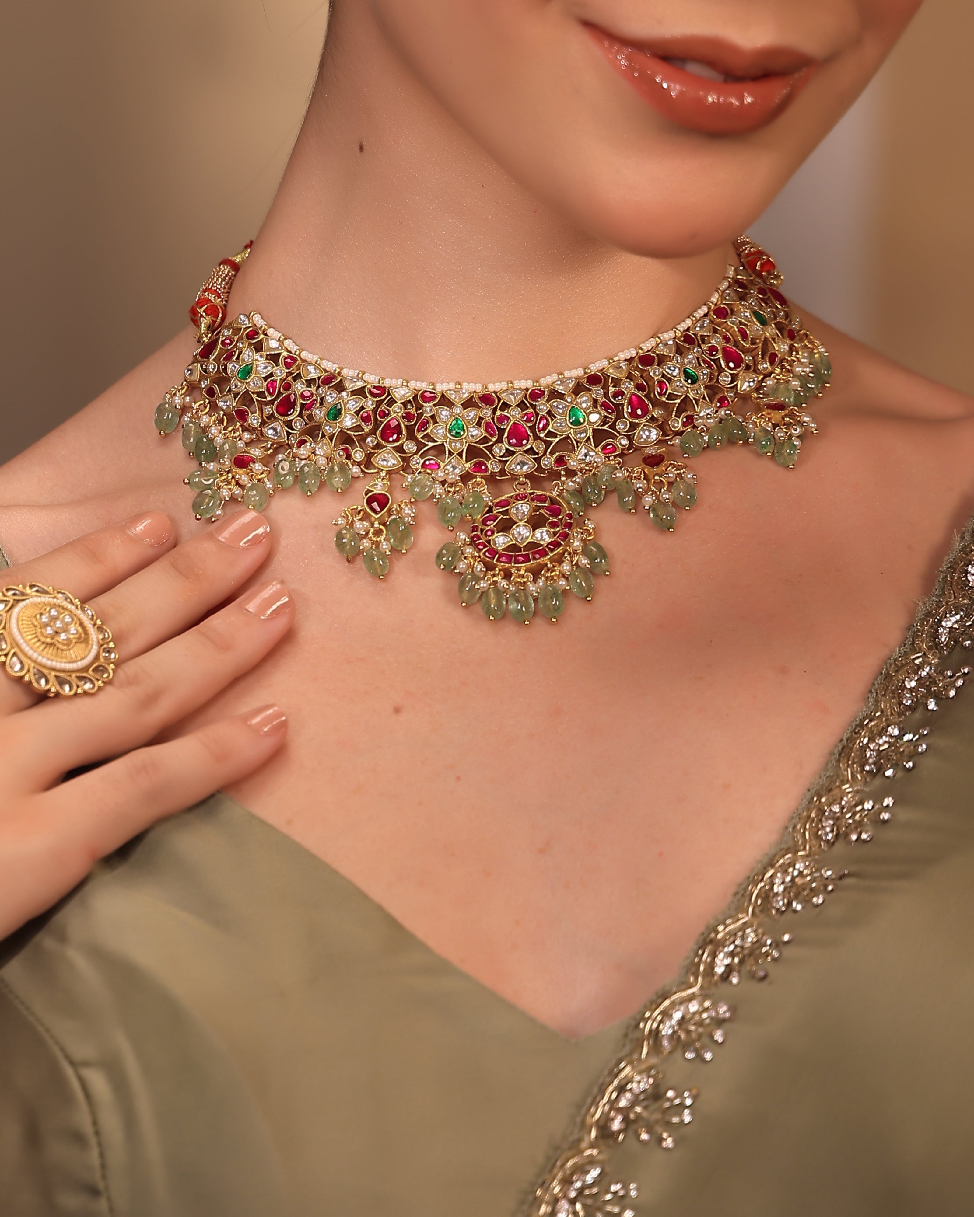 Mahira Regal Polki Jadau Choker - Pabeena