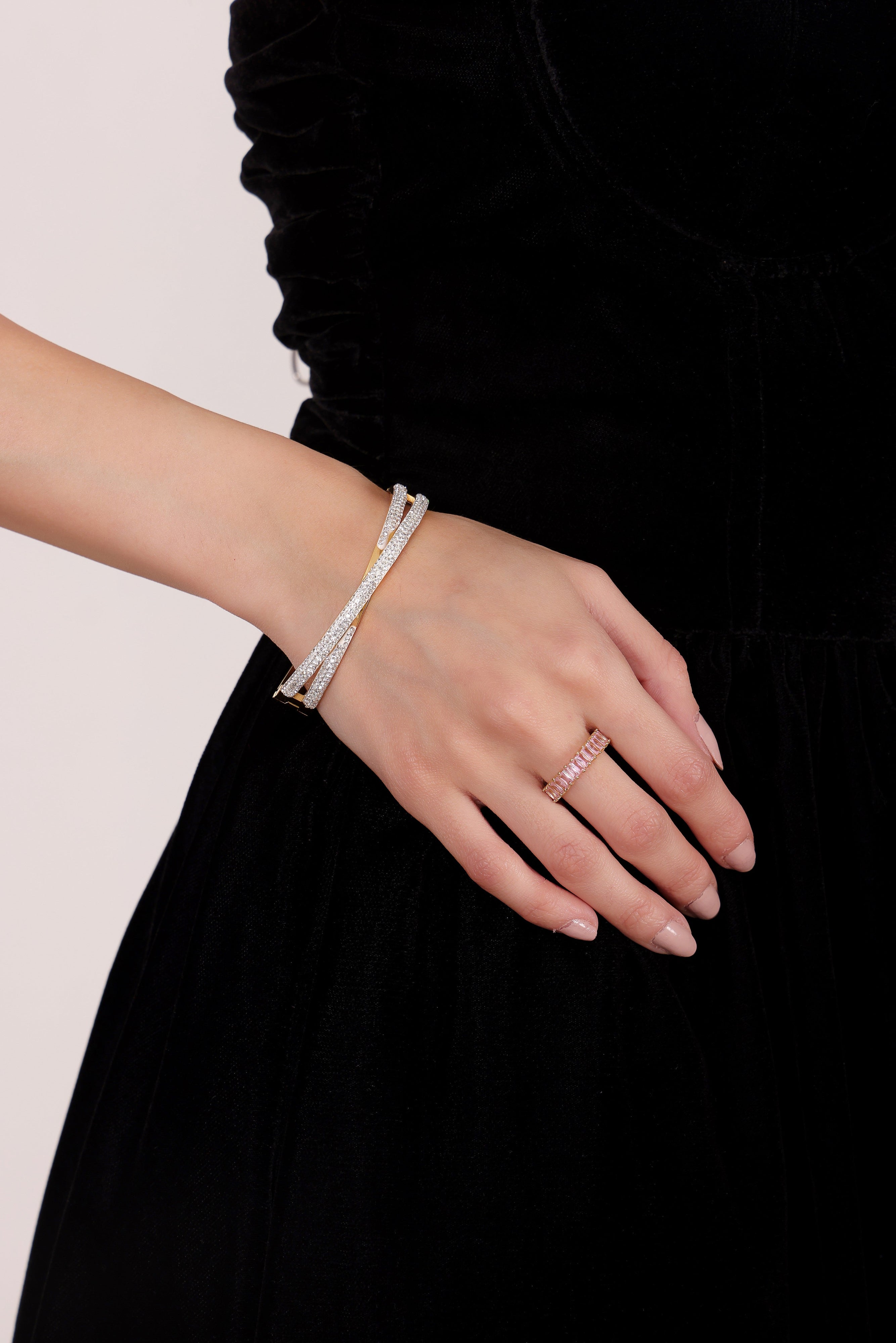 Blush Baguette Ring - Pabeena