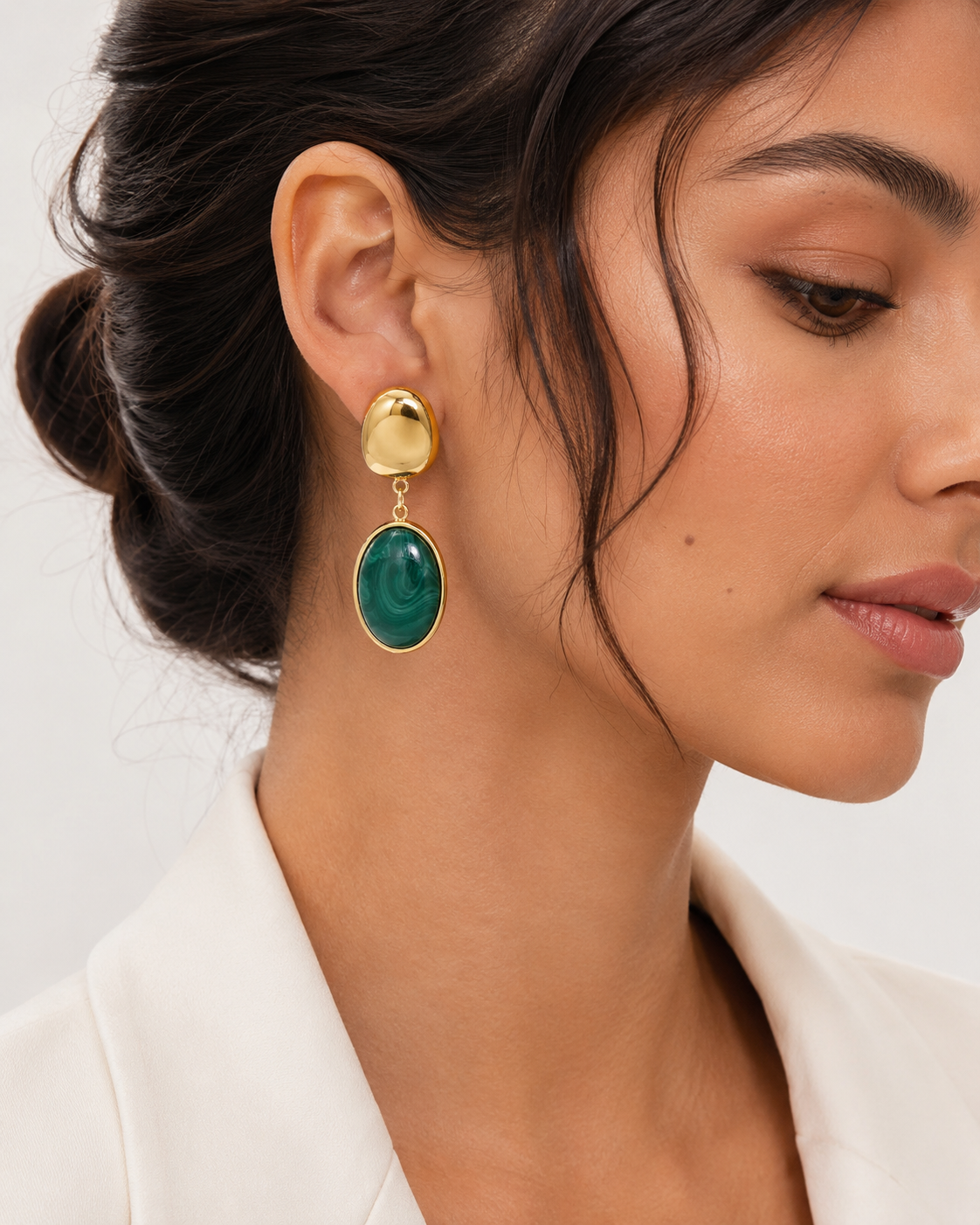 Verde Luxe Drop Earrings – view 2 – Pabeena