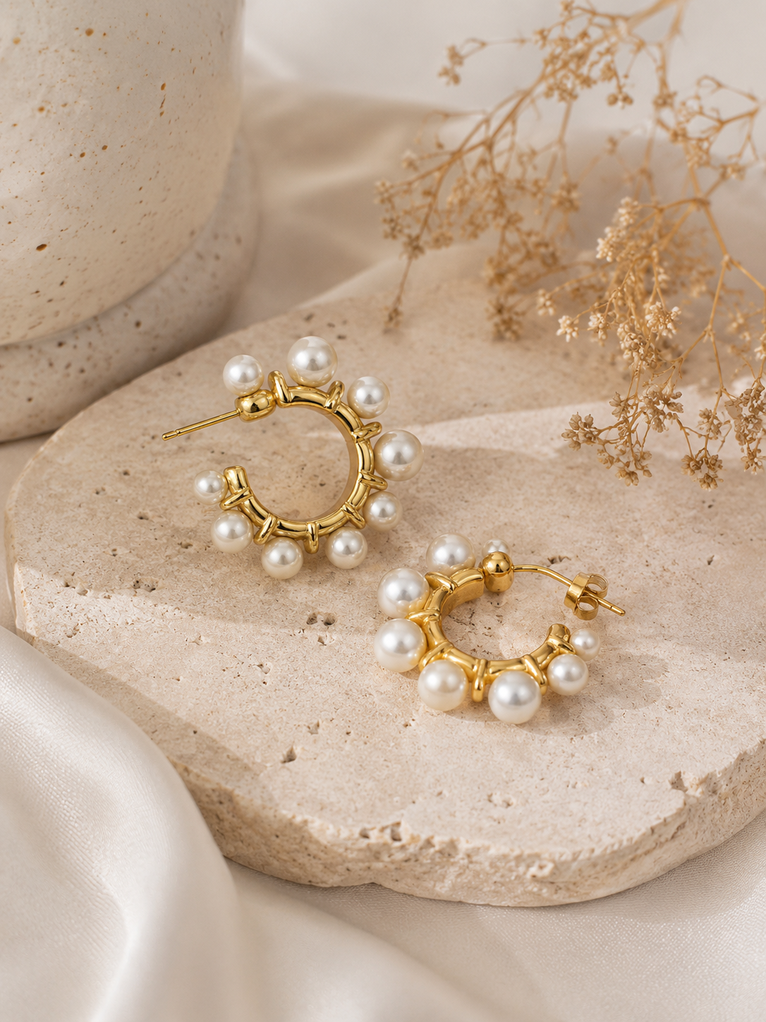 Opaline Luxe Hoop Earrings – view 3 – Pabeena