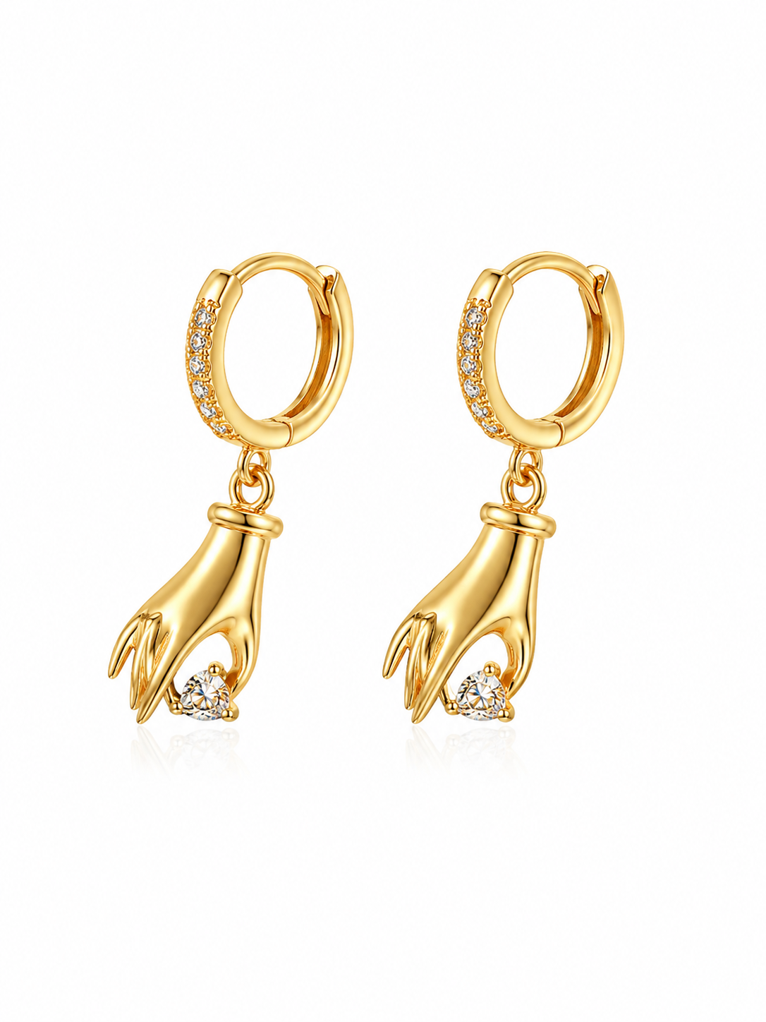 Grace Keeper Huggie Hoop Earrings – view 3 – Pabeena