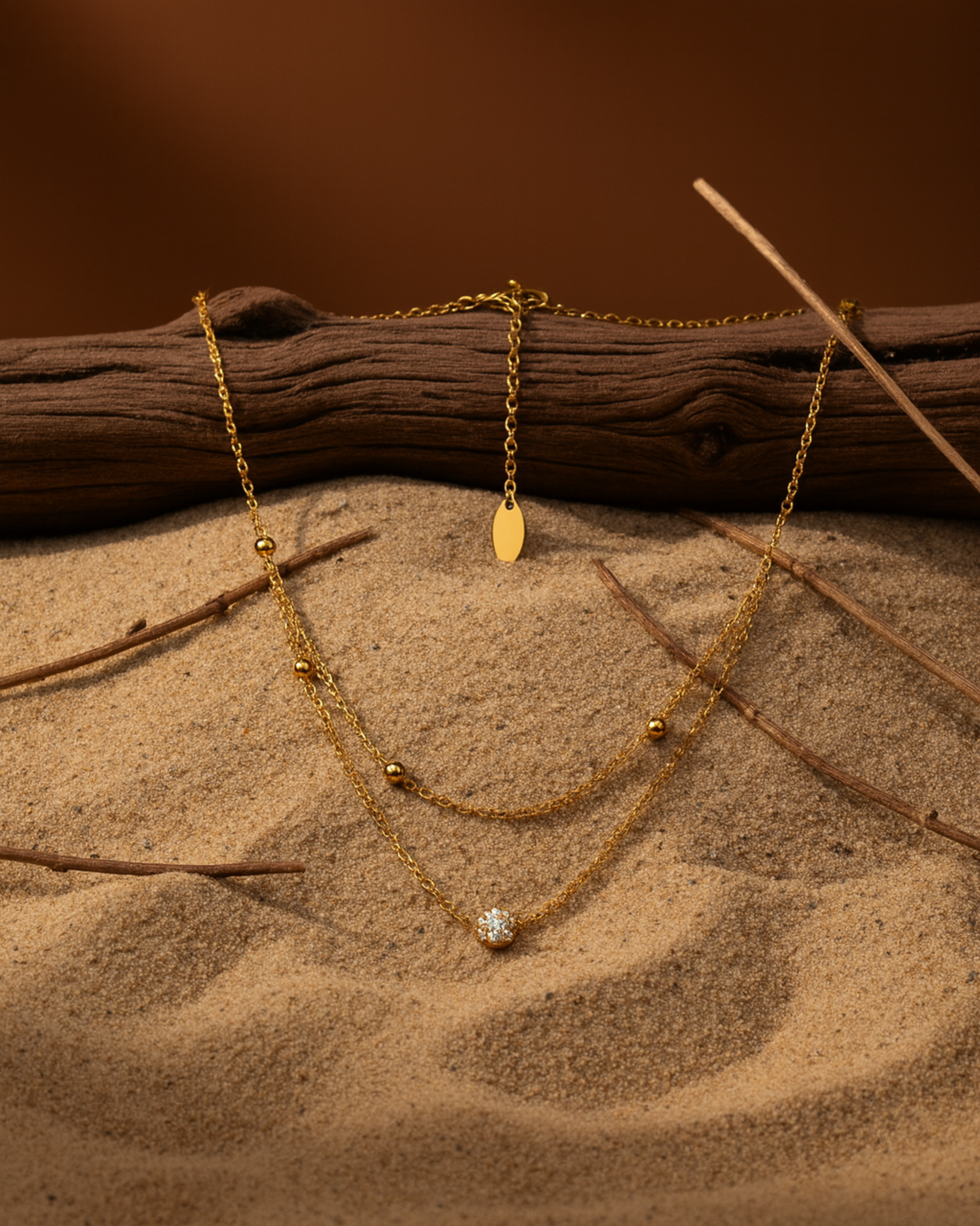 Glint Layered Necklace - Pabeena