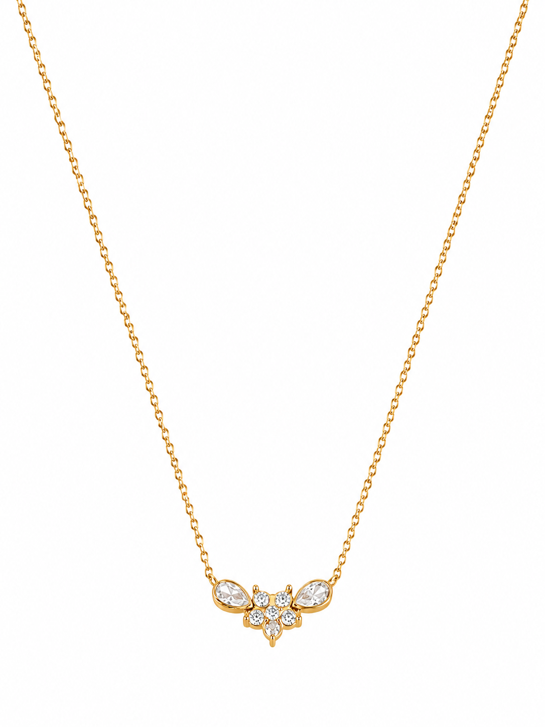 Blossom Grace Necklace – Gold Plated Floral Pendant Necklace – Pabeena