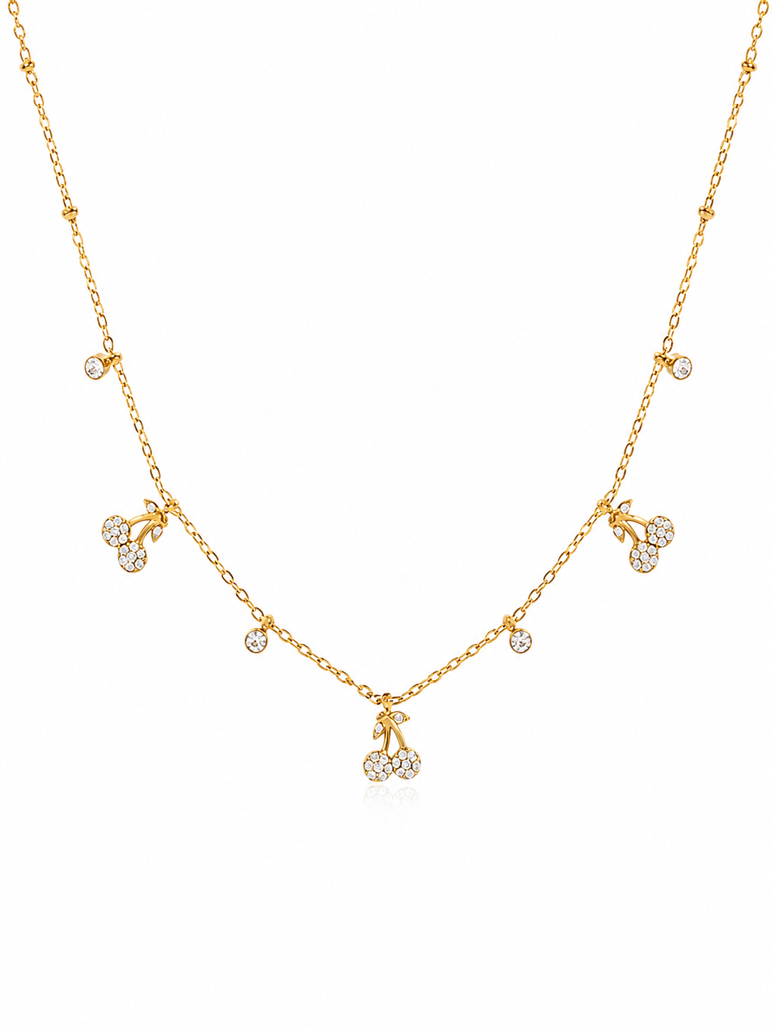 Cherry Blossom Charm Necklace – Floral Pendant Necklace for Women – Pabeena