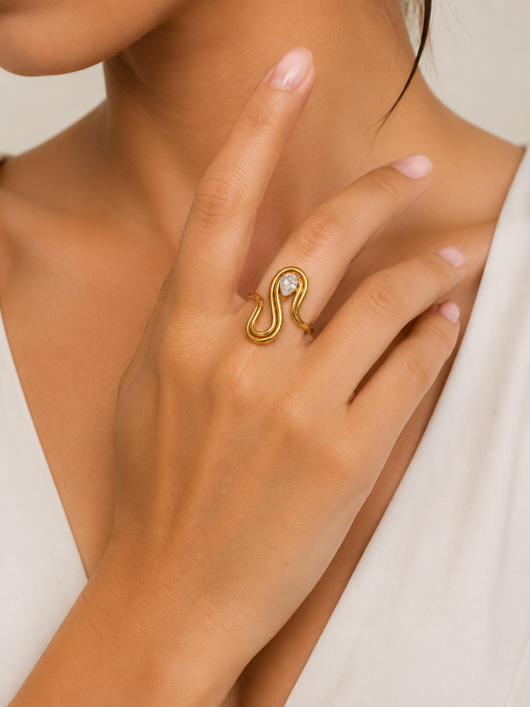 Elara Sculpt Ring – view 2 – Pabeena