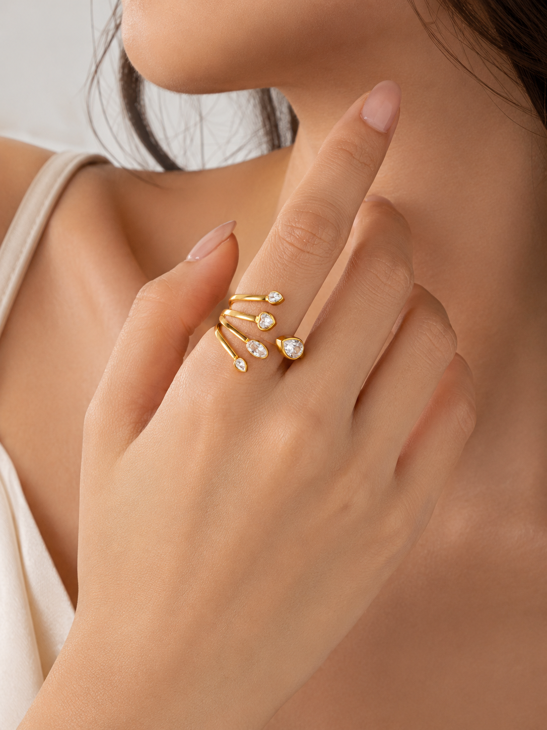 Celestia Spiral Ring – view 2 – Pabeena